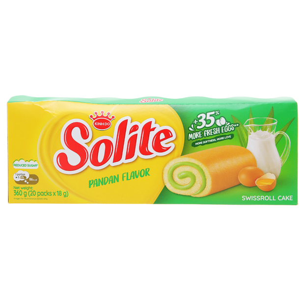 Solite Roll Sponge Cake Pandan Leaves Flavor 360g