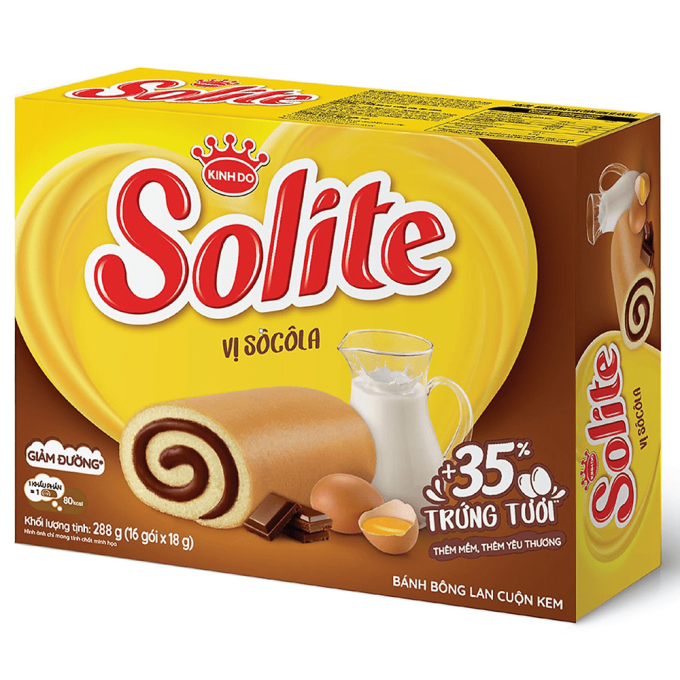 Solite Roll Sponge Cake Chocolate Flavor 288g