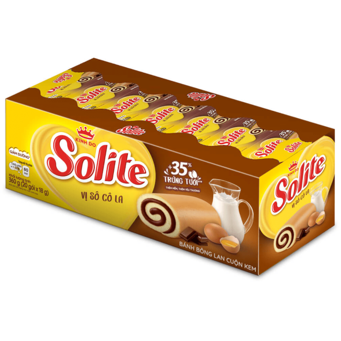 Solite Roll Sponge Cake Chocolate Flavor 360g