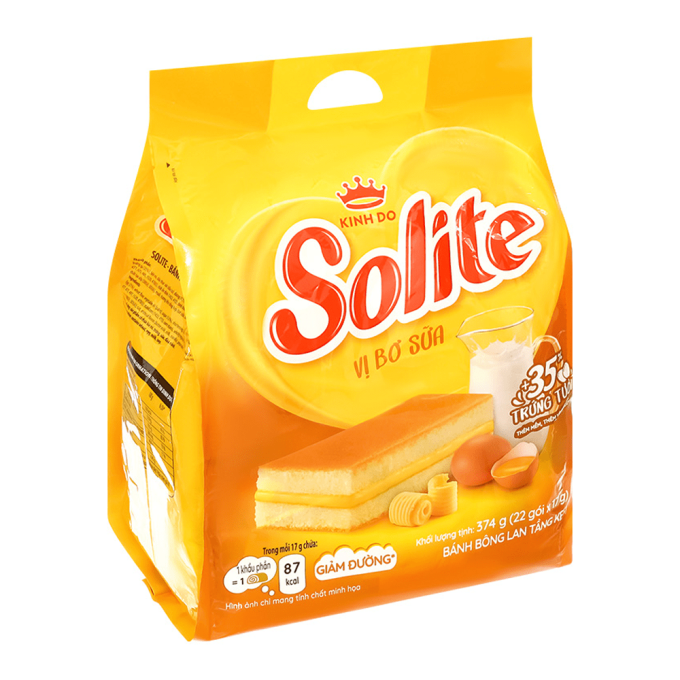 Solite Layers Sponge Cake Milk & Butter Flavor 374g