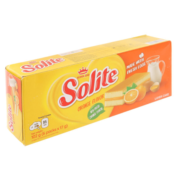 Solite Layers Sponge Cake Orange Flavor 102g