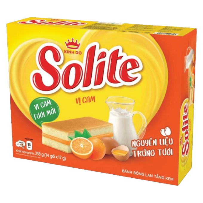 Solite Layers Sponge Cake Orange Flavor 238g