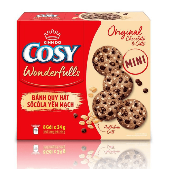 Bánh Quy Cosy WONDERFULLS Hạt Socola Yến Mạch Mini 224g