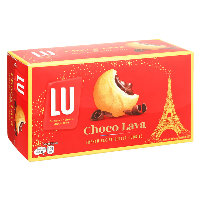 Bánh Quy Bơ Lu Choco Lava Nhân Socola Chảy 120g