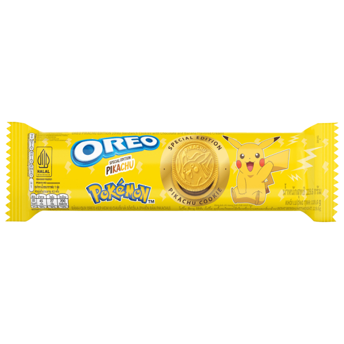 Oreo Chocolate Sandwich Cookies Pokemon Edition With Banana Flavored Cream 119.6g