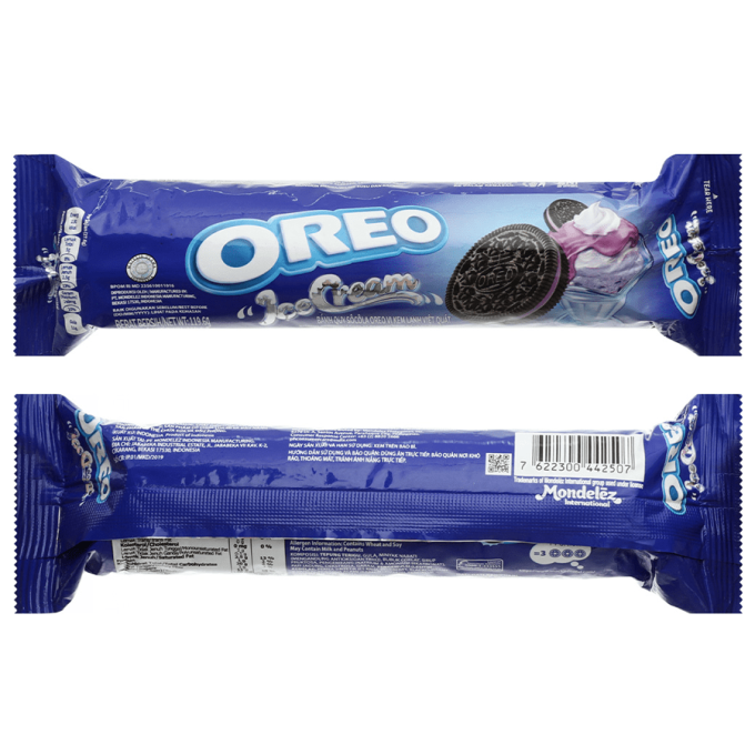 Oreo Chocolate Sandwich Cookies With Blueberry Ice Cream Flavored 119.6g