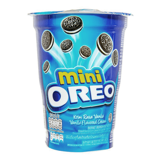 Bánh Quy Mini Oreo Ly Nhân Kem Vani 61.3g