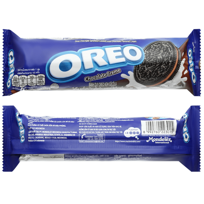 Oreo Chocolate Sandwich Cookies With Chocolate Flavored Cream 119.6g