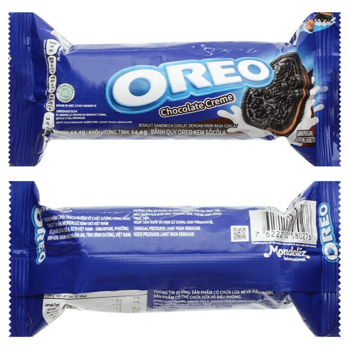 Oreo Chocolate Sandwich Cookies With Chocolate Flavored Cream 66.5g