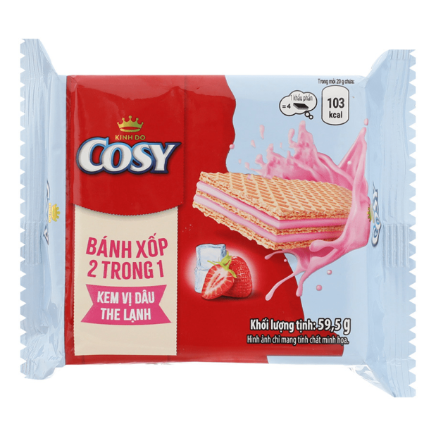 Cosy Cool Strawberry Cream Wafer 59.5g