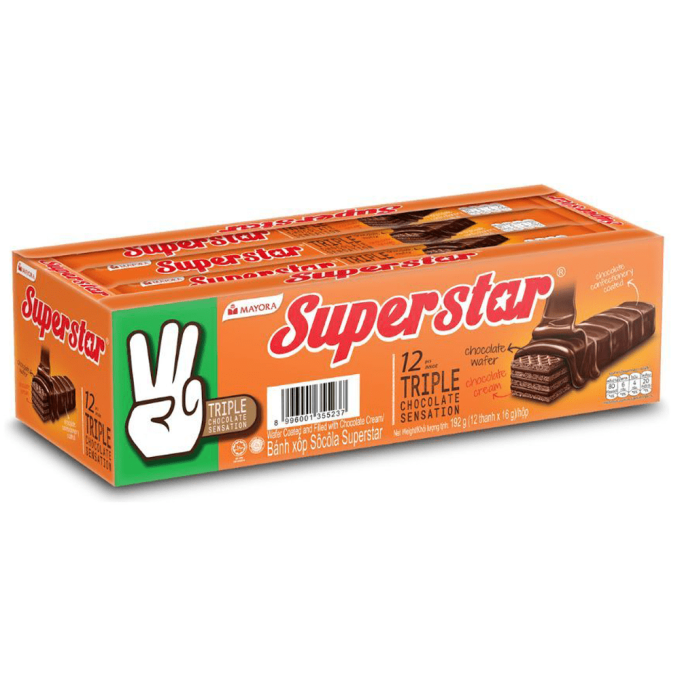 Bánh Xốp Sôcôla Superstar 192g