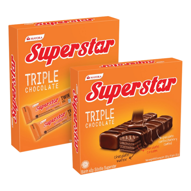 Superstar Wafer Coated And Filled With Chocolate Cream 320g