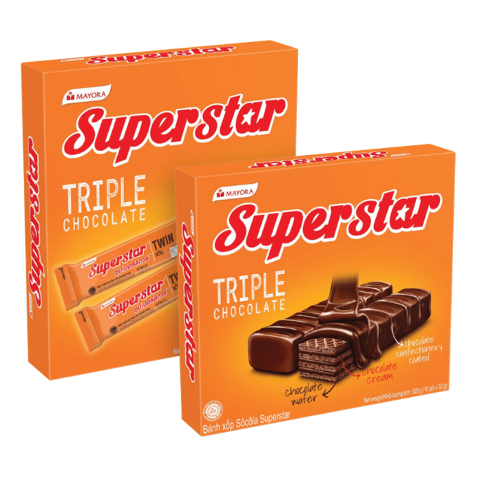 Bánh Xốp Sôcôla Superstar 320g