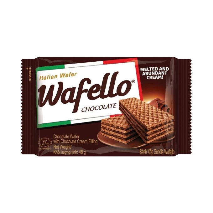 Bánh Xốp Sôcôla Wafello 48g