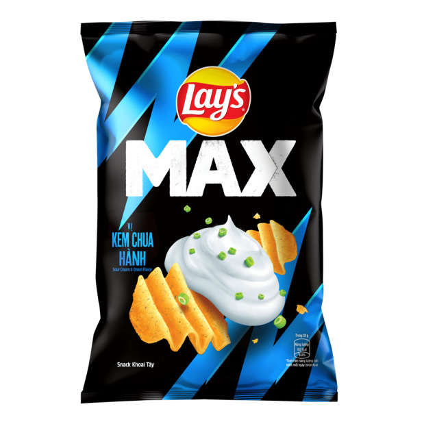 Lays Max Sour Cream & Onion Flavored Potato Chips 75g