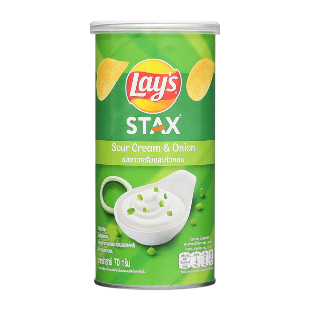 Lays Stax Sour Cream & Onion Flavored Potato Chips 70g
