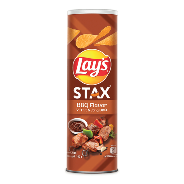 Lays Stax BBQ Flavored Potato Chips 100g