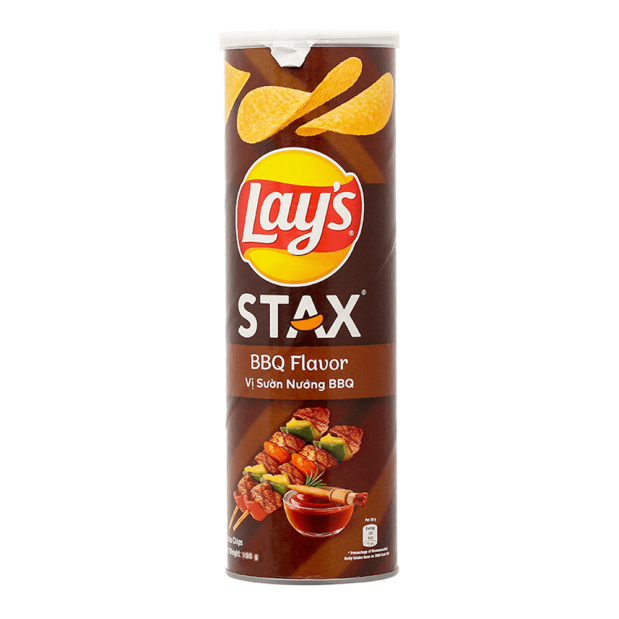 Lays Stax BBQ Flavored Potato Chips 155g