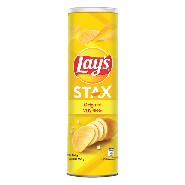 Lays Stax Natural Classic Flavored Potato Chips 155g