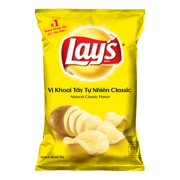 Lays Natural Classic Flavored Potato Chips 90g