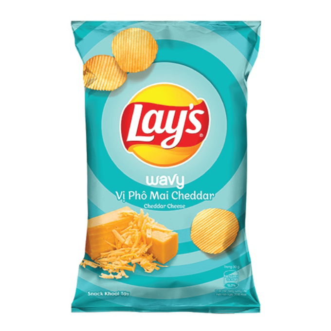 Lays Wavy Cheddar Cheese Flavored Potato Chips 28g