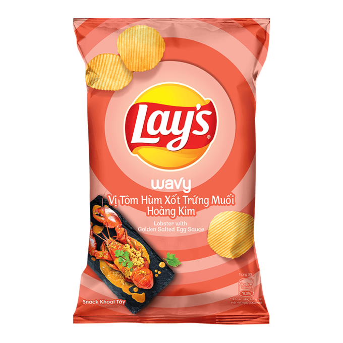 Lays Wavy Lobster With Golden Salted Egg Sauce Flavored Potato Chips 28g