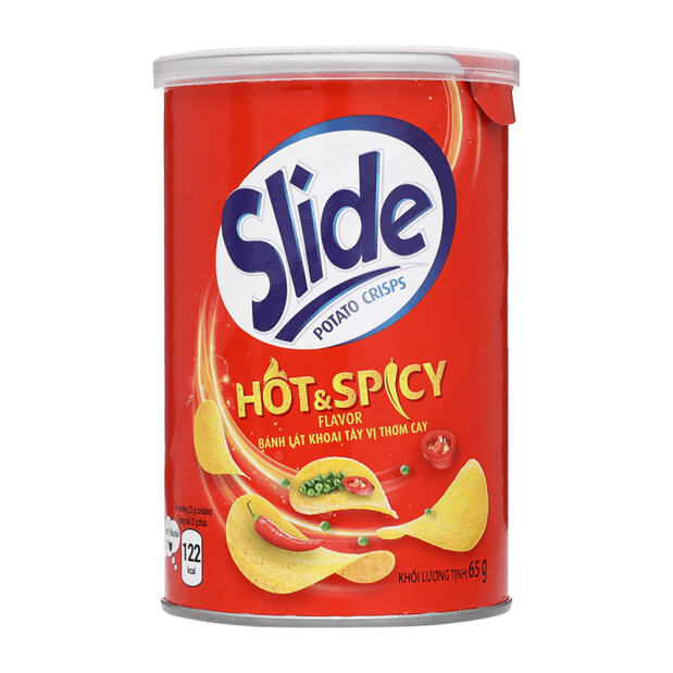 Slide Potato Chips Hot & Spicy Flavored 65g