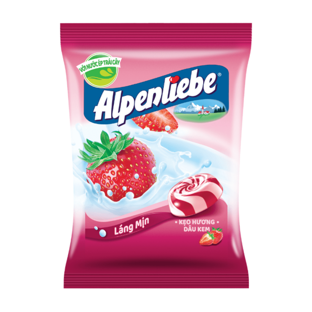 Alpenliebe Strawberry Cream Hard Candy 115.5g