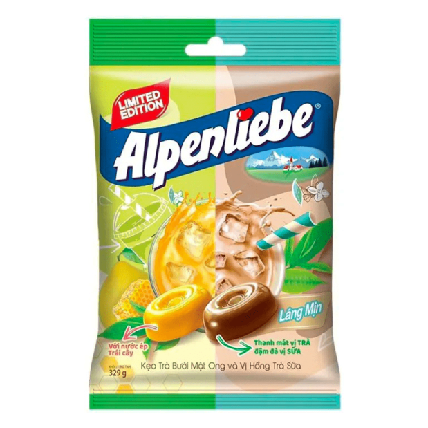 Alpenliebe Pomelo Honey Tea & Milk Tea Hard Candy 304.5g
