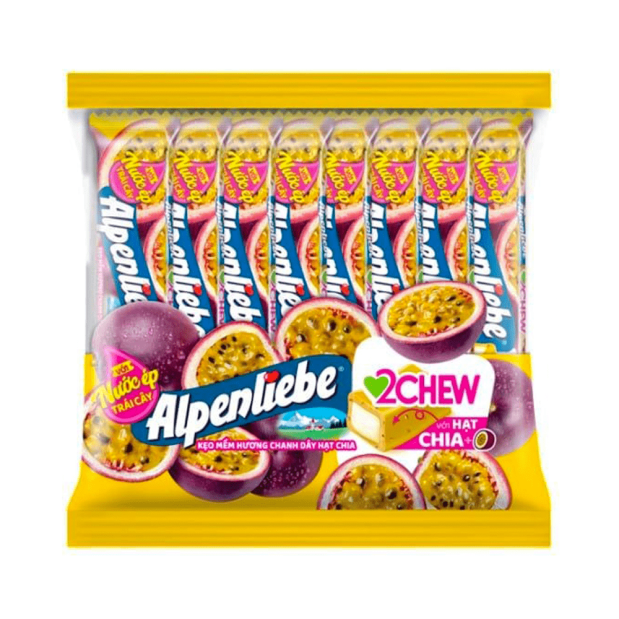 Alpenliebe Passion Fruit & Chia Seeds Chewy Candy 392g