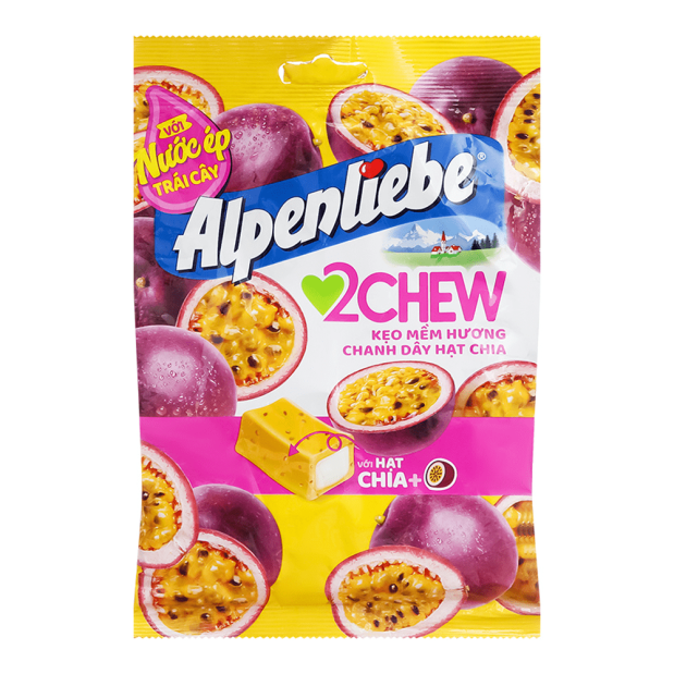 Alpenliebe Passion Fruit & Chia Seeds Chewy Candy 84g