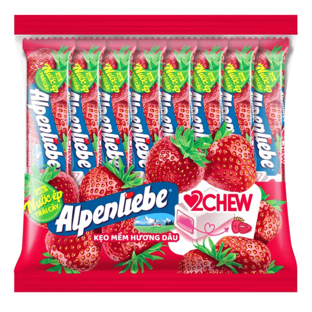 Alpenliebe Strawberry Chewy Candy 392g