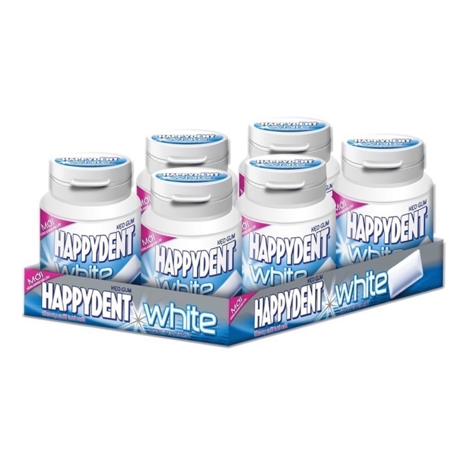 Happydent Non-sugar White Pepermint Chewing Gum 56g