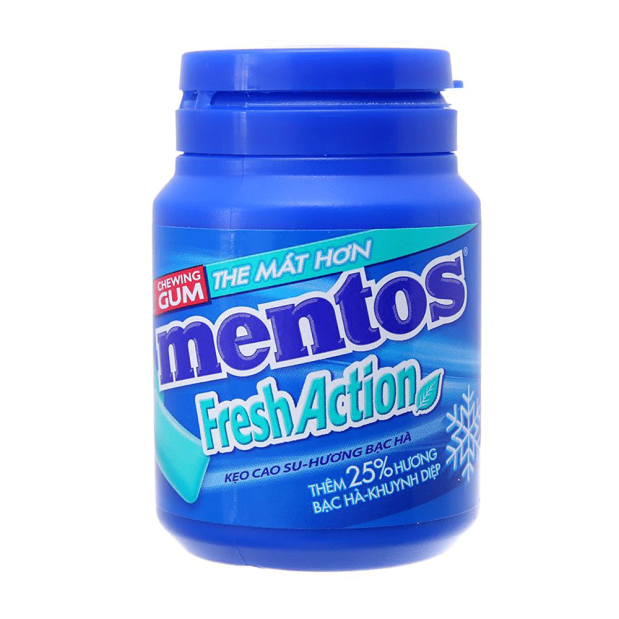 Mentos Fresh Action Mint Chewing Gum 56g