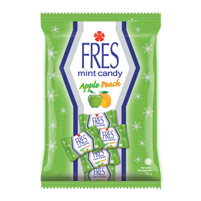 The FRES BARLEY Mint Apple Peach Hard Candy 150g