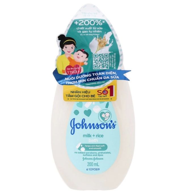 Johnsons Baby Bath With Milk & Rice 200mL
