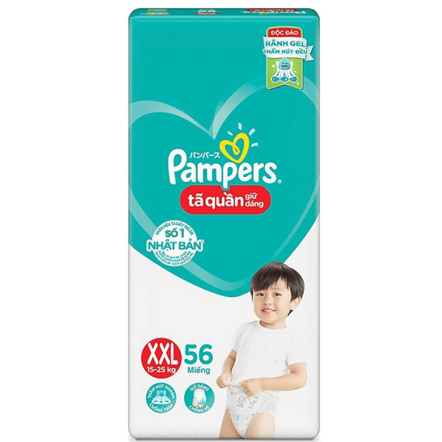 Pampers Pant Diapers Size XXL (15-25kg) 56 Pieces