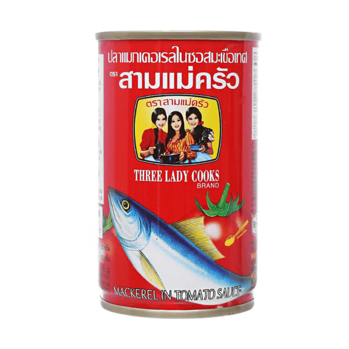 Three Ladies Canned Mackerel In Tomato Sauce 155g