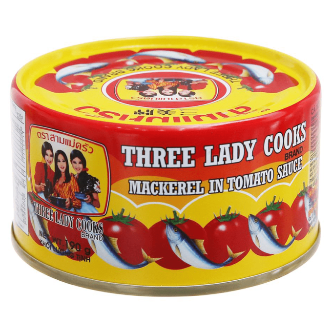 Three Ladies Canned Mackerel In Tomato Sauce 190g