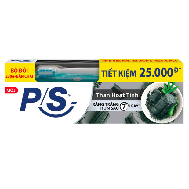 P/S Charcoal Toothpaste & P/S Toothbrush 230g