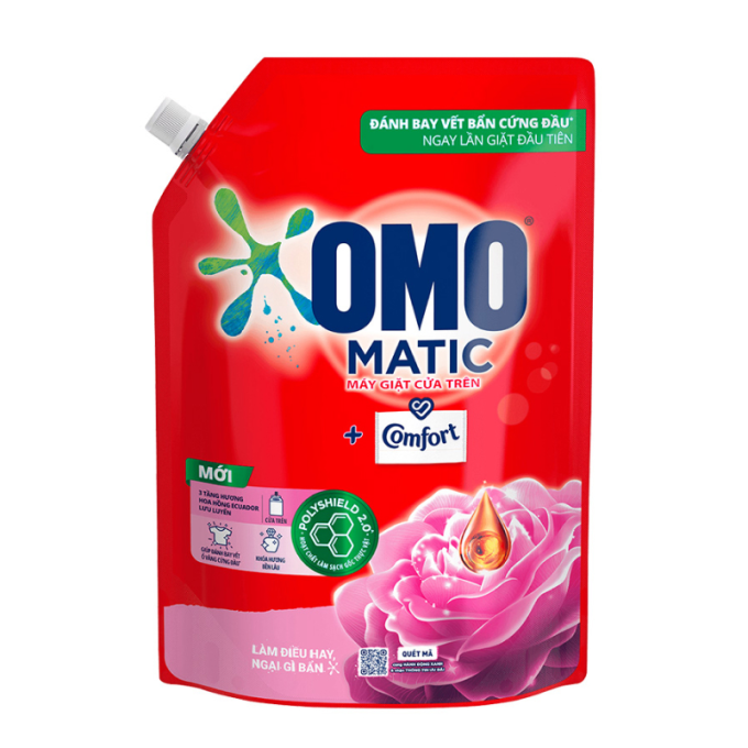 Omo Top Load Laundry Detergent Liquid Comfort Ecuador Rose 2kg