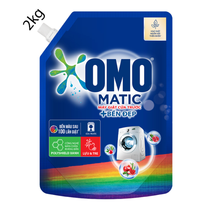 Omo Matic Durable Front-Load Liquid Detergent in Pomegranate & Bamboo