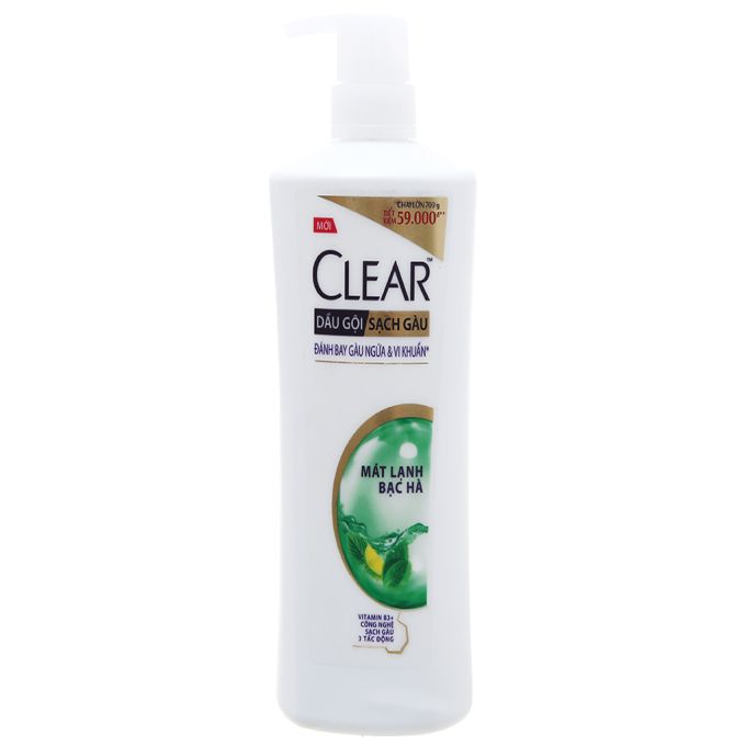 Dandruff Clean Shampoo Clear Cool Mint 700g