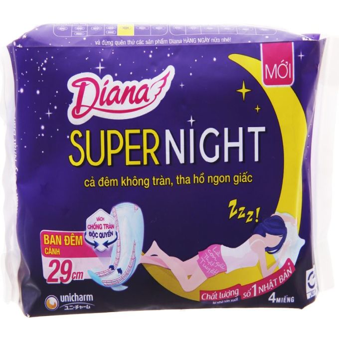 Diana Super Night Tampon Against Overflow 4 Pieces