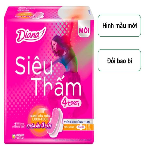 Diana 4teen super absorbent tampon ultra-thin wing 8 pieces