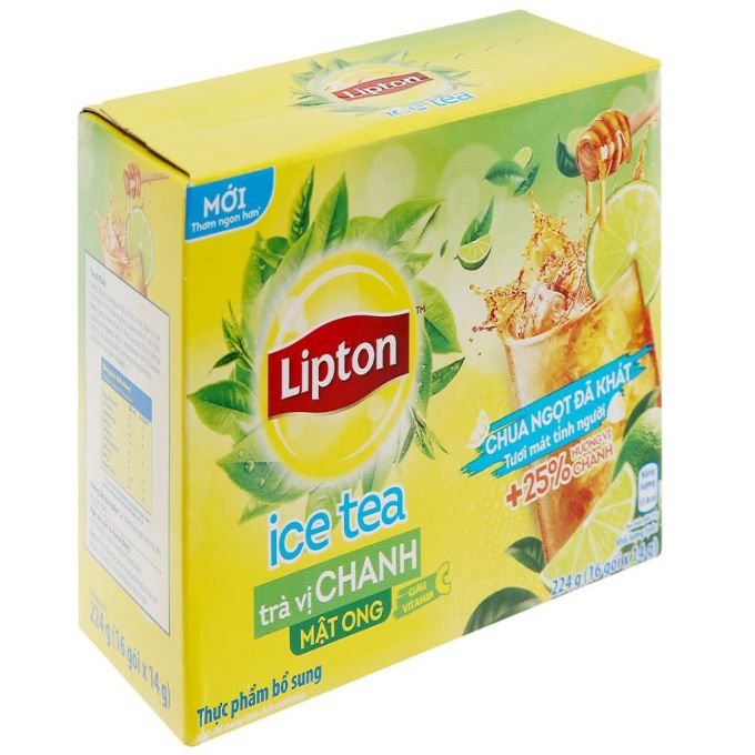 Lipton tea with lemon and honey flavor