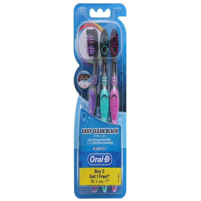 Oral-B Easy Clean Black Pack 3 Toothbrush
