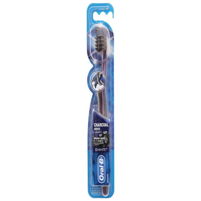 Oral-B Slimsoft Charcoal White Toothbrush