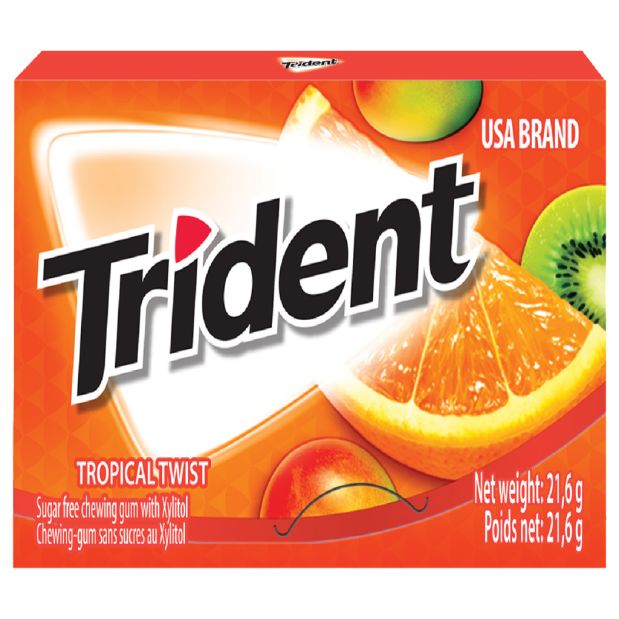 Trident Ice Sugarfree Fruity Flavor Chewing Gum