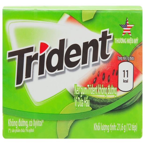 Trident Ice Sugarfree Watermelon Flavor Chewing Gum